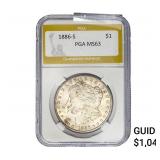1886-S Morgan Silver Dollar PGA MS63