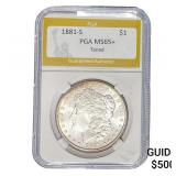 1881-S Morgan Silver Dollar PGA MS65+