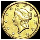 1853-O Gold $1 Liberty Head NEARLY UNCIRCULATED