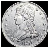 1838 Silver Half Dollar (Capped Bust) CLOSELY UNCI