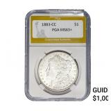 1883-CC Morgan Silver Dollar PGA MS63+