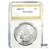 1884-CC Morgan Silver Dollar PGA MS64