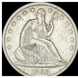 1868-S Seated Liberty Half Dollar NEARLY  UNCIRCU