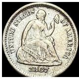 1867-S Seated Liberty Half Dime CLOSELY  UNCIRCUL