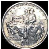 1925 Silver Stone Mountain Half Dollar CLOSELY UNC