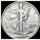 1917-S Silver Half Dollar Walking Liberty NEARLY U