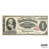1891 $1 Silver Cert Large Banknote Red Seal