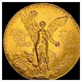 1943 Mexico Gold 50 Pesos UNCIRCULATED