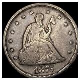 1875-S Silver Twenty Cents NEARLY UNCIRCULATED