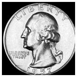 1957 Silver Washington Quarter GEM BU
