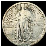1917-S Silver Standing Liberty Quarter NEARLY UNCI