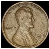 1909-S Lincoln Wheat Cent LIGHTLY CIRCULATED