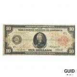1913 $10 Bank of San Francisco Large Note Red Seal