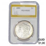 1880 Morgan Silver Dollar PGA MS65