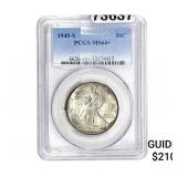 1945-S Walking Liberty Half Dollar PCGS MS64+