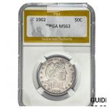 1902 Barber Half Dollar PGA MS63