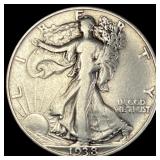 1938-D Silver Walking Liberty Half Dollar LIGHTLY