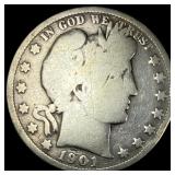 1901-S Silver Barber Half Dollar NICELY CIRCULATED