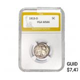 1915-D Buffalo Nickel PGA MS66