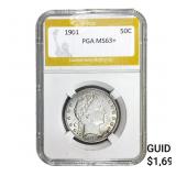 1901 Barber Half Dollar PGA MS63+