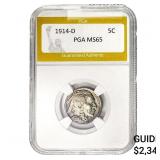 1927-D Silver Peace Dollar PGA MS64+