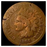 1866 Bronze Indian Head Cent NICELY  CIRCULATED