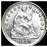 1857 Silver Half Dime UNCIRCULATED
