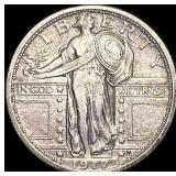 1917 Type 1 Standing Liberty Quarter LIGHTLY CIRCU