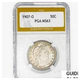 1907-O Barber Half Dollar PGA MS63