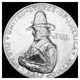 1920 Silver Pilgrim Tercentenary Half Dollar CLOSE