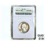 1940-D Washington Silver Quarter ANACS AU53