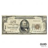 1929 $50 Lancaster National Bank Brown Seal Note