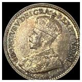 1914 Canada Silver 5 Cents CHOICE AU