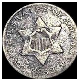 1852 Silver Three-Cent Piece NEARLY UNCIRCULATED