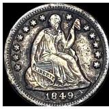 1849-O Silver Half Dime NEARLY UNCIRCULATED
