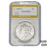 1878-S Morgan Silver Dollar PGA MS63