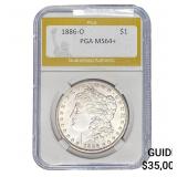 1886-O Morgan Silver Dollar PGA MS64+