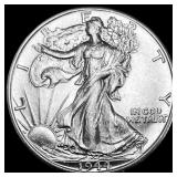 1944-D Silver Half Dollar Walking Liberty UNCIRCUL
