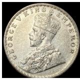 1919 British India Silver Rupee UNCIRCULATED