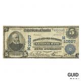 1902 $5 First and Old Detroit Bank Large Note