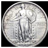 1917 Type 1 Standing Liberty Quarter CLOSELY UNCIR