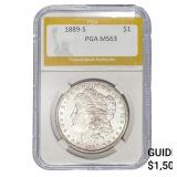 1889-S Morgan Silver Dollar PGA MS63