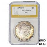 1878 8TF Morgan Silver Dollar PGA MS63+