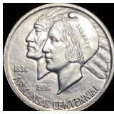 1935-S Silver Arkansas Centennial Half Dollar UNCI