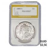 1880-S Morgan Silver Dollar PGA MS67