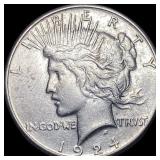 1924-S Silver Peace Dollar CLOSELY UNCIRCULATED