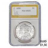 1890 Morgan Silver Dollar PGA MS65