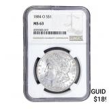 1884-O Morgan Silver Dollar NGC MS63