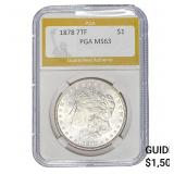 1878 7TF Morgan Silver Dollar PGA MS63