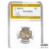 1915-S Buffalo Nickel PGA MS65